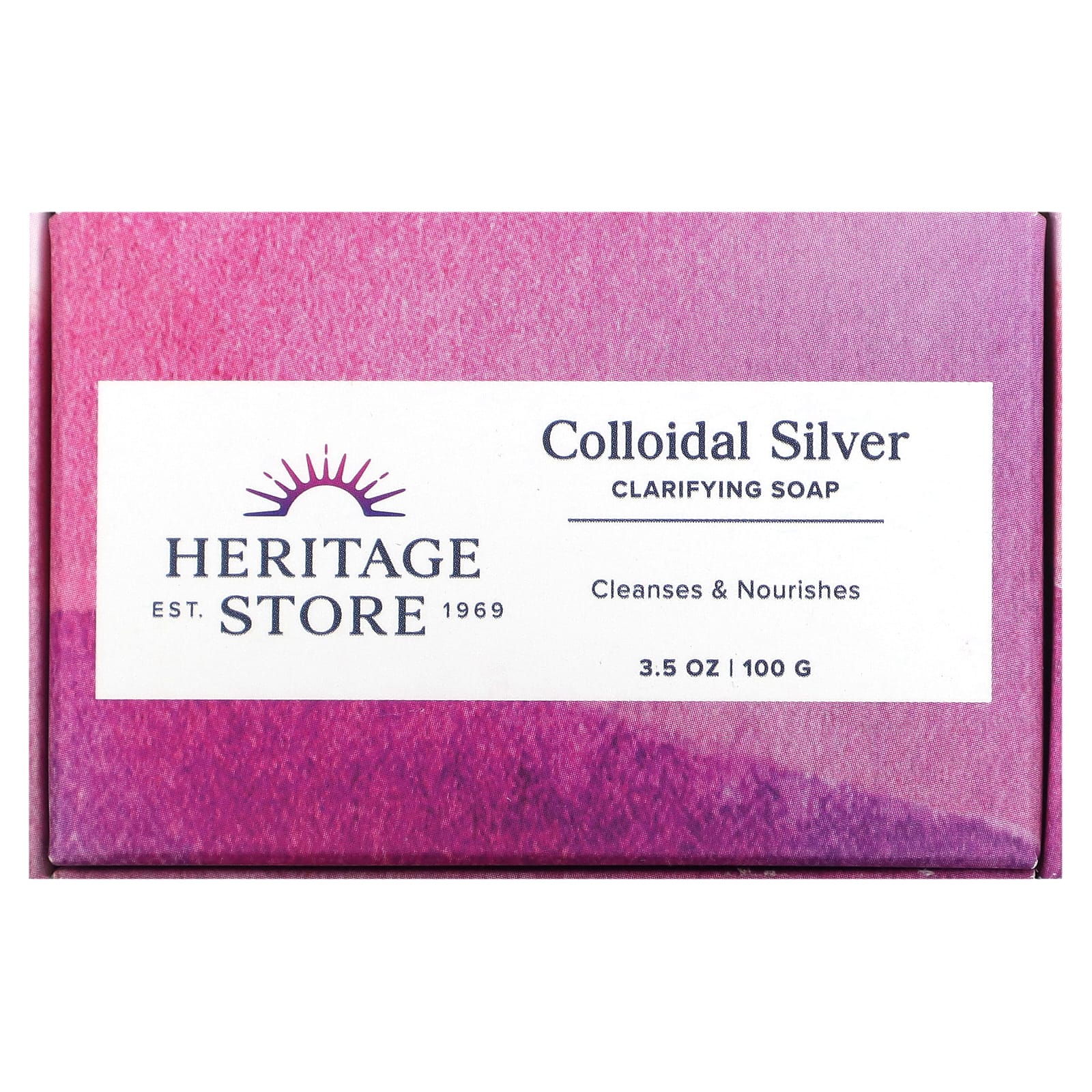 Heritage, Colloidal Silver Soap, 3.5 Oz Bar UPC 076970776481 | HiLife Vitamins